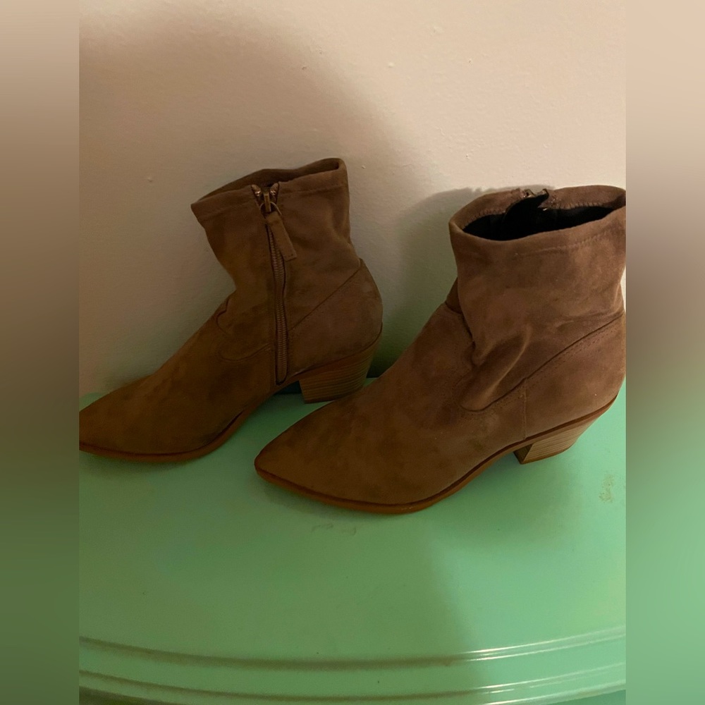 Women’s Suede boots , gray/tan (mushroom)